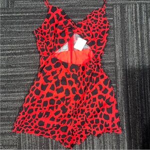 Red Romper from Urban Outfitters!